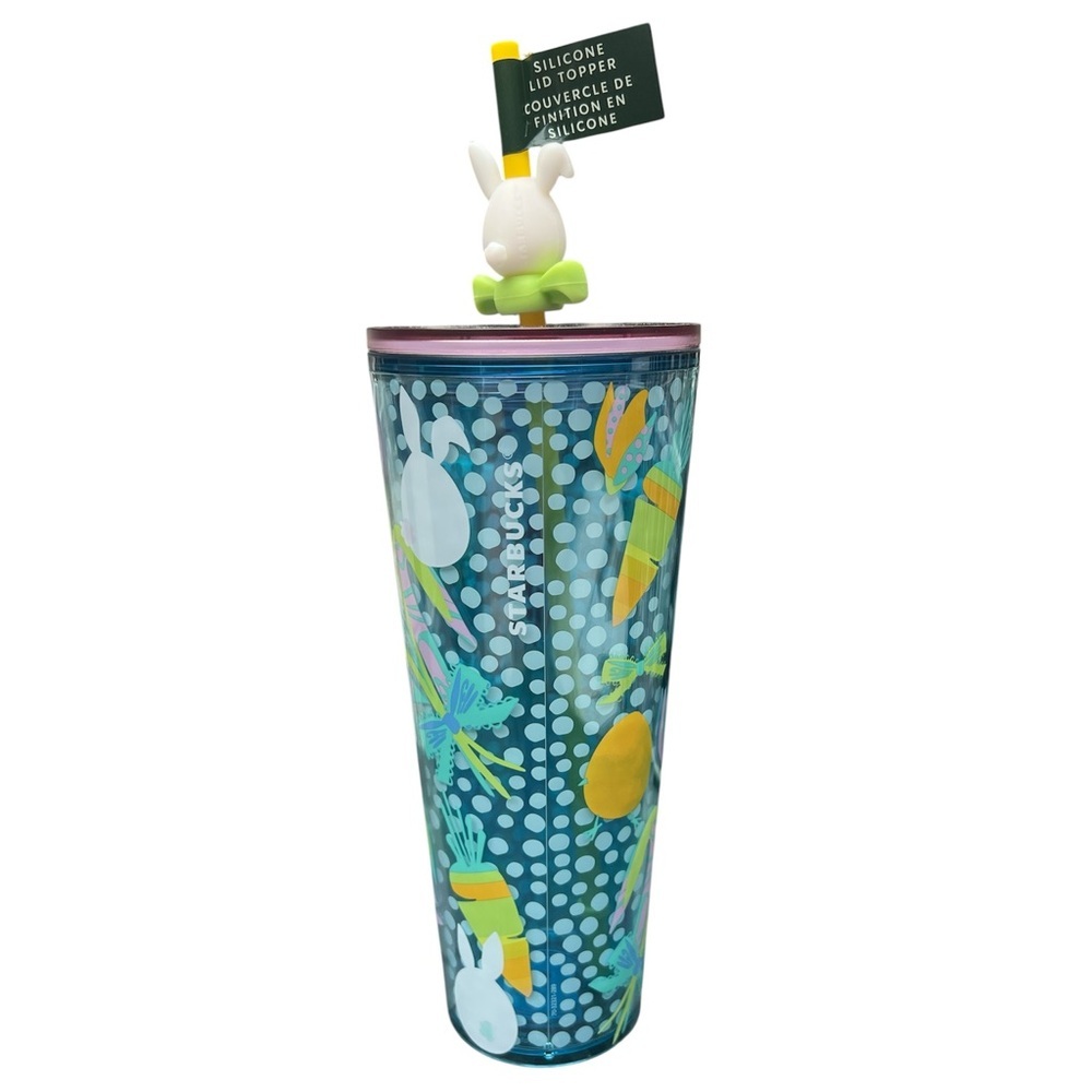 STARBUCKS 2025 Easter Bunny 24 Oz. Tumbler W Silicone Rabbit